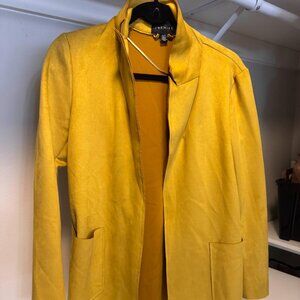 Premise Yellow  Faux Suede Jacket